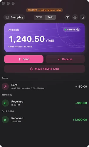 testnet-tari