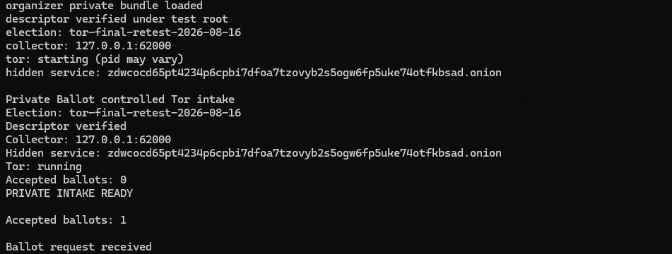Screenshot tor accepted